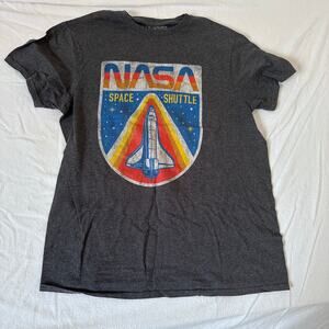 Fifth Sun Brand - NASA Mens Vintage Graphic T-Shirt, Size Medium, Heathered Grey